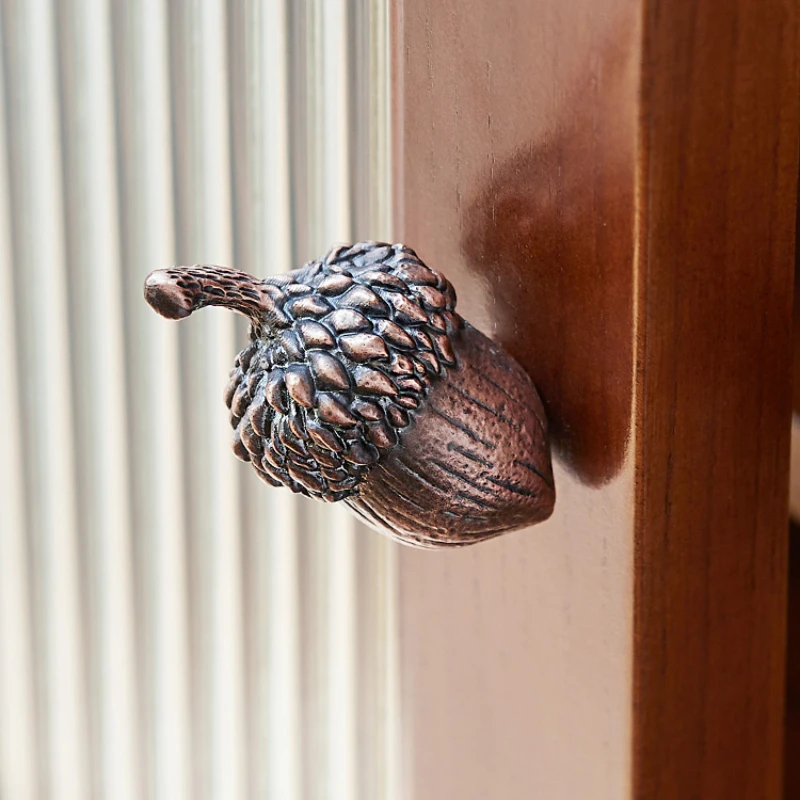 

American retro acorn door handle drawer tatami wardrobe shoe cabinet cabinet wine cabinet door single hole round small handle