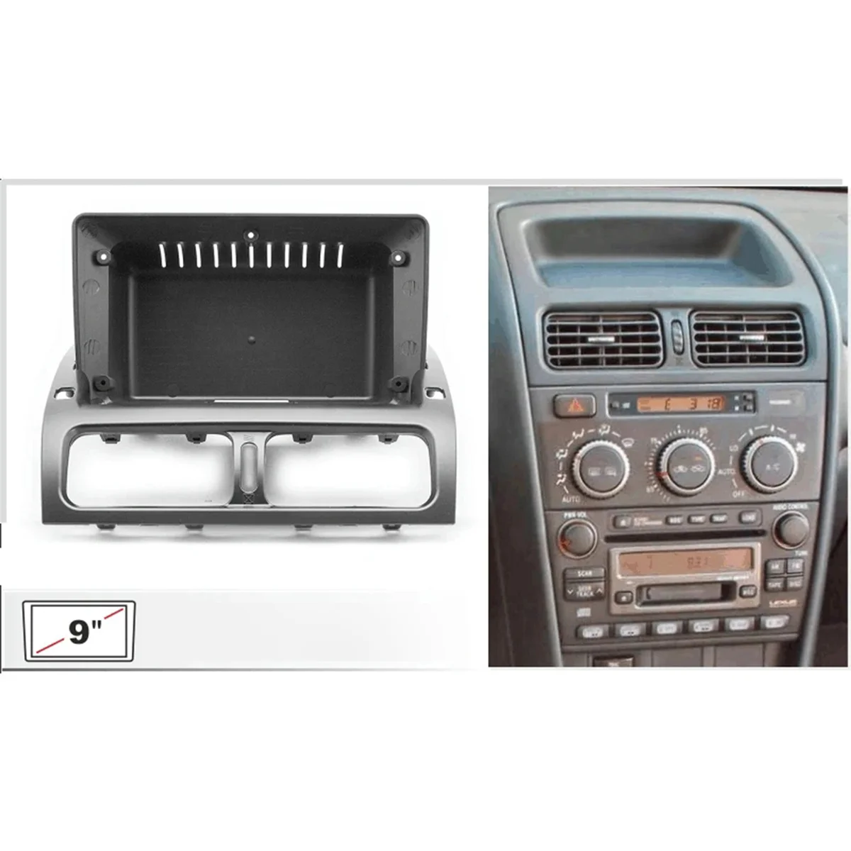 9-дюймовая Автомобильная радиопанель Fascia Для LEXUS is 1999-2005 для TOYOTA Altezza 1998-2005