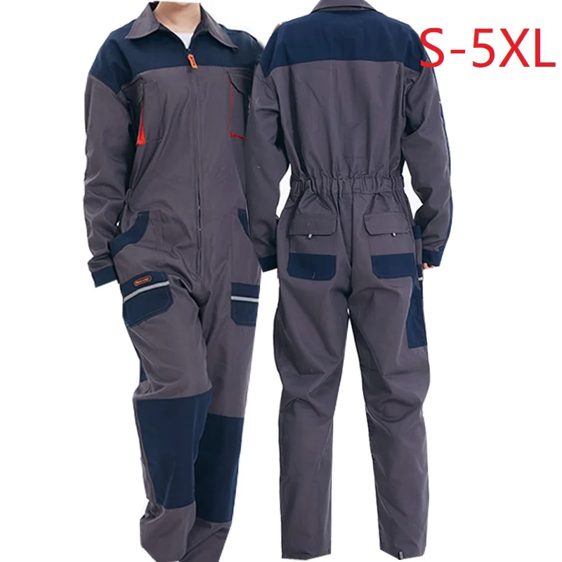 Work Overalls Uniform Unisex Working Coveralls Welding Suit Auto Car Repairmen Workshop Mechanic Big Size Work Clothing Trousers