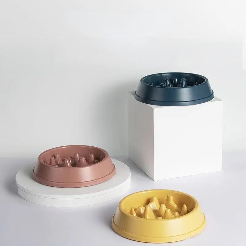 

Pet Dog Feeding Food Bowls Puppy Slow Cat Eating Feeder Dish Bowl Prevent Obesity Anti-Gulping Food Plate Pet Dogs Accessories