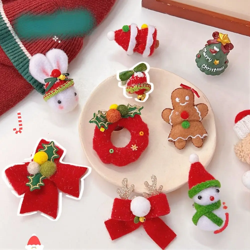 

Cute Christmas Plush Brooch For Women Fashion Snowman Santa Tree Bells Brooch Pin Christmas Gifts Accessories Fine Jewelry