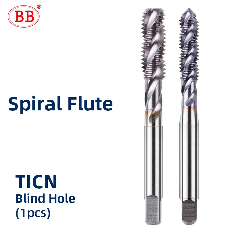 Метчики для резьбы BB Spiral Straight Flute  CO TiN