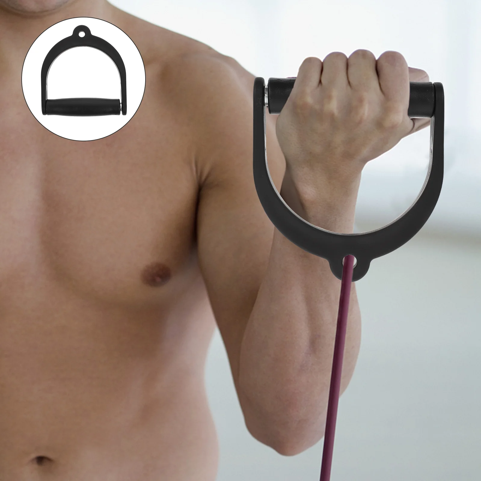 Тренировочные кольца ручка для упражнений большая Противоударная черная