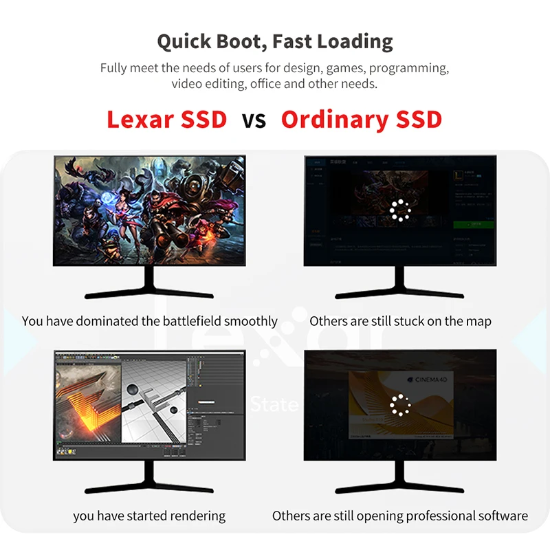 Жесткий диск Lexar SSD 240 ГБ SATA 3 128 256 480 512 ТБ HDD 960 дюйма Внутренние твердотельные диски