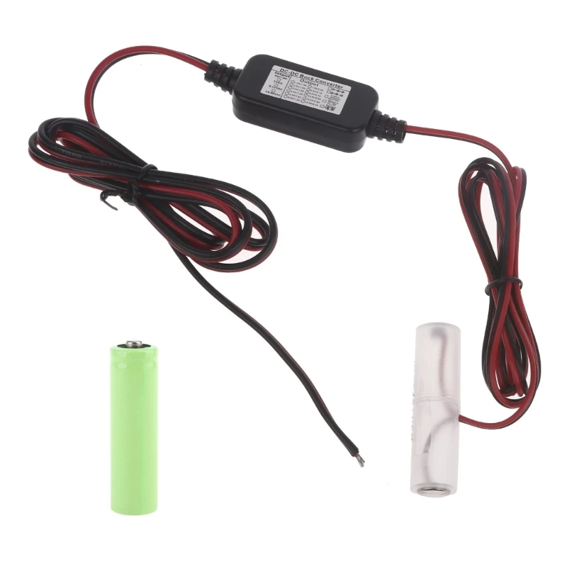 

2Pin Power Converter DC Buck Boost Battery Eliminator Replace 2pcs 1.5V LR6 AA Connect for LED Light Remote Control