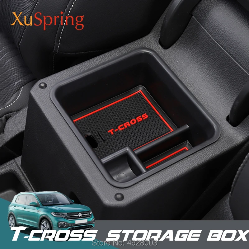 Car Console Armrest Storage Box Container Case Refit Accessories Styling For Volkswagen VW T-cross Tcross 2018 2019 2020
