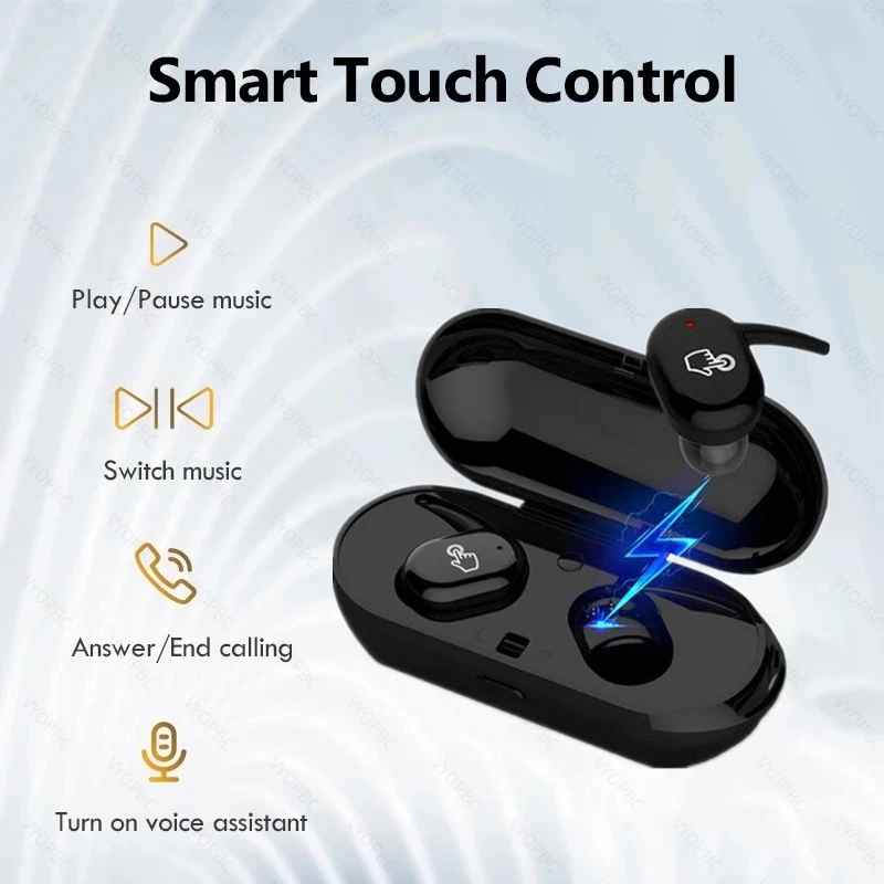 

Беспроводные Bluetooth-наушники Y30, спортивные портативные беспроводные сенсорные наушники Bluetooth 5,0, 3D стерео звук, гарнитура с микрофоном, TWS