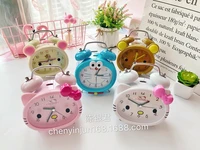 sanrio hello kitty my melody doraemon anime cartoon cute alarm clock hit the bell clock quiet alarm clock home bedroom couple