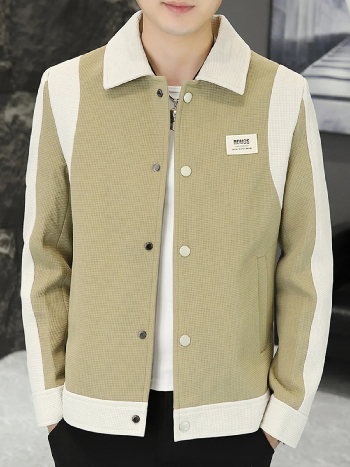 Высококачественная куртка с отложным воротником Мужская Осенняя Новинка 2023