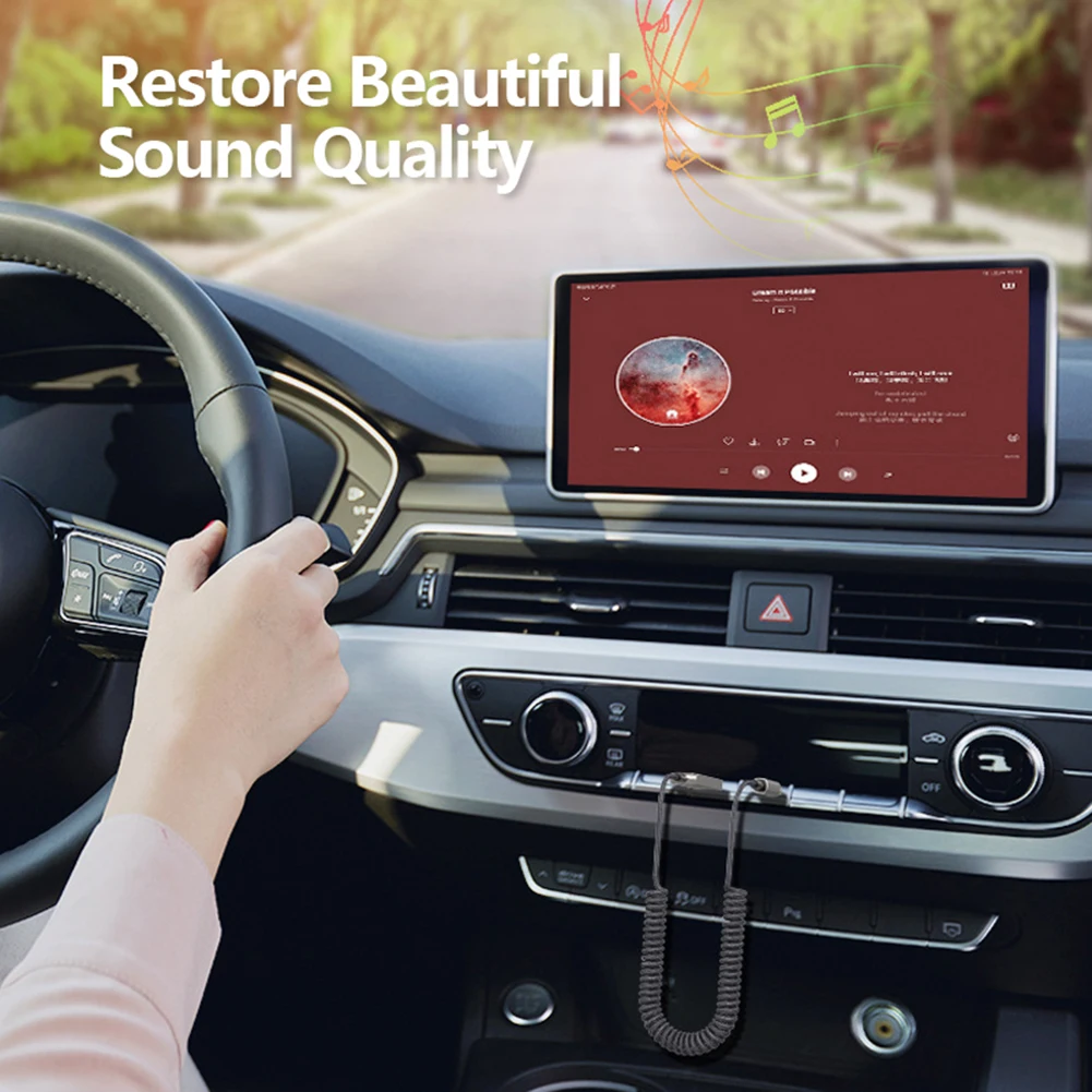 1PC Bluetooth Receiver Transmitter 5.1 AUX Audio 3.5mm Wireless Adapter For Car Speaker Plastic Receiver Electronic Accessories