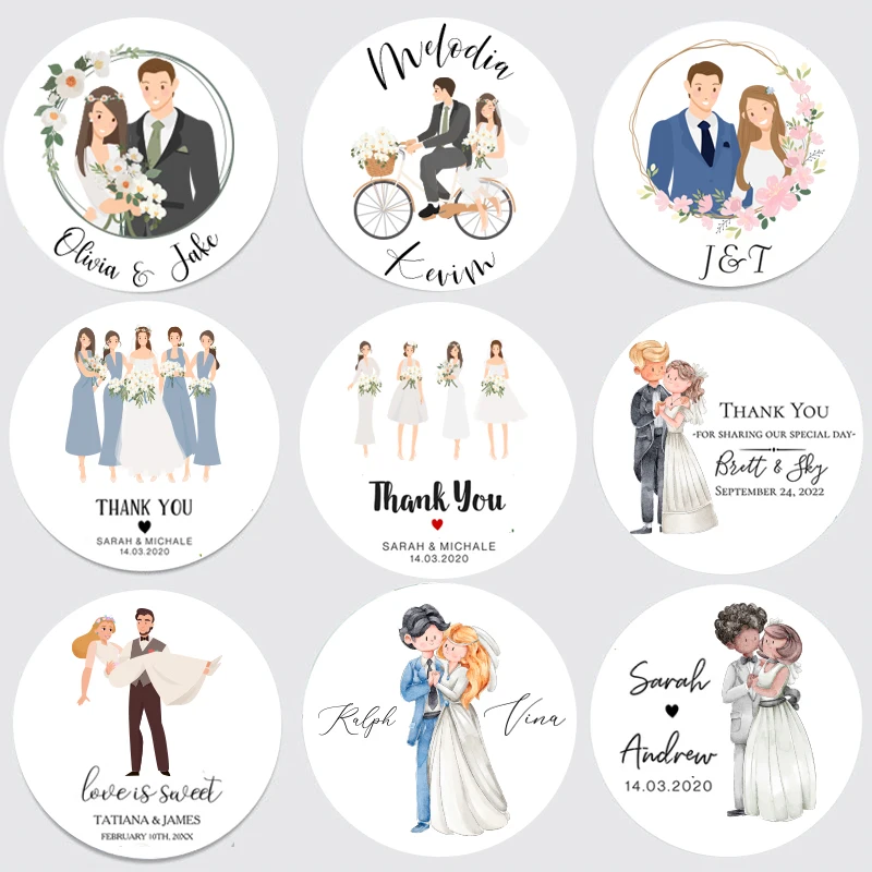 Индивидуальные свадебные наклейки ярлыки для подружки невесты помолвки