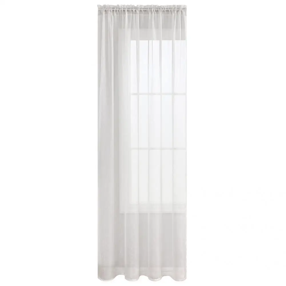 

1 Sheet Window Sheer Practical Solid Color Panel Window Voile Soft Texture Reusable Window Gauze