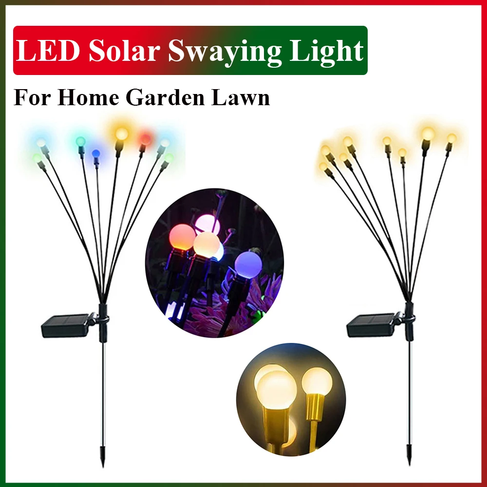 

Solar LED Waterproof IP65 Garden Lawn Light For Auto-working Outdoor Landscape Swing Fireworks Lawn Solar Night Holiday Lamp