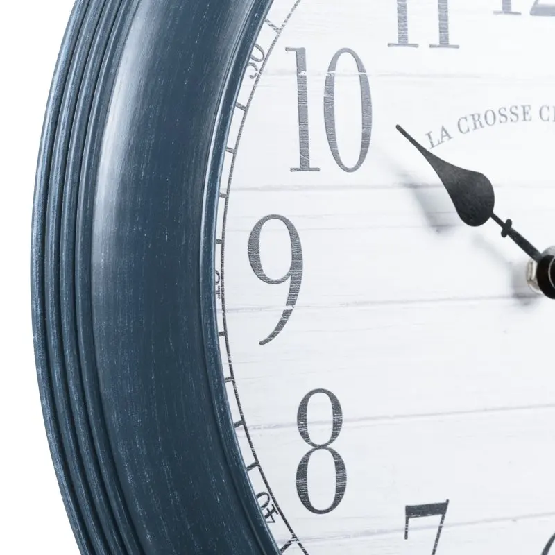 

Часы Crosse, 16 дюймов, Everly, серые кварцевые аналоговые настенные часы, 404-3841B