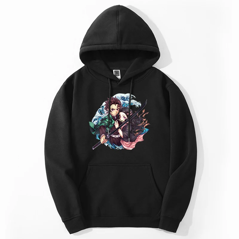 

Demon Slayer Anime Hoodies Sweatshirts Men/women Nezuko Tanjirou Manga Hoody Casual Oversize Fashion Moletom Pullover