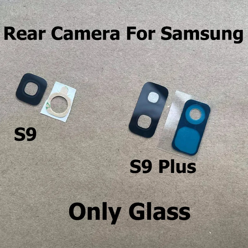 Стеклянная крышка для объектива задней камеры для Samsung Galaxy S9 Plus, замена с клейкой наклейкой, запасные части