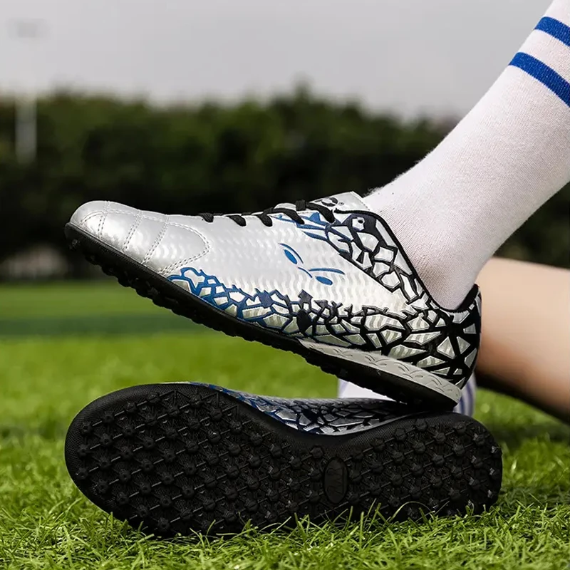 New Mens Turf Soccer Shoes Kids Boys Cleats Training Football Boots Ankle Sport Sneakers Size 35-45 Boots for Men Free Shipping