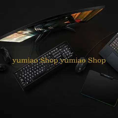 Peacefair проводная клавиатура 104 клавиш белая подсветка крупный шрифт