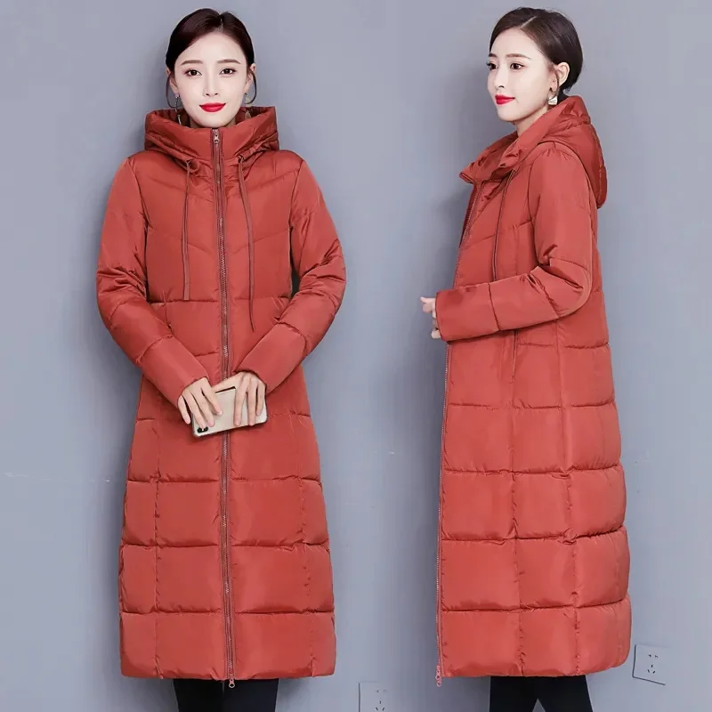 Padded Women's 2022 New Mid-length Cotton-Padded Winter Coat Mother's Wear Thickened Padded Jacket Women's Long Over The Knee W1