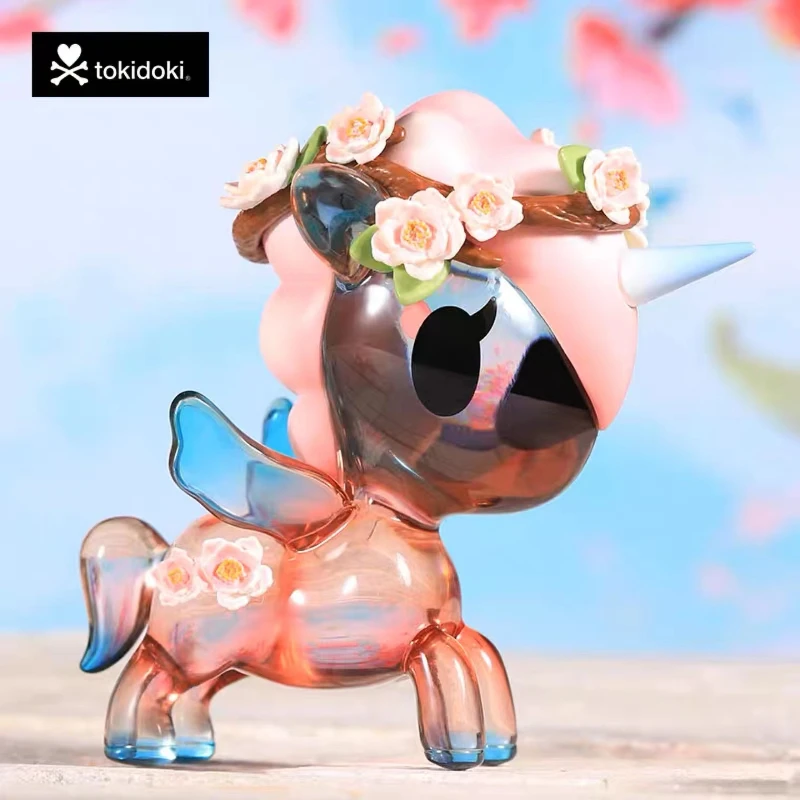 

Tokidoki Alice White Peach Blossom Unicorno Action Figure Pink Flowers 5 Inch Crystal Designer Toys Rare Collections Girls Gifts