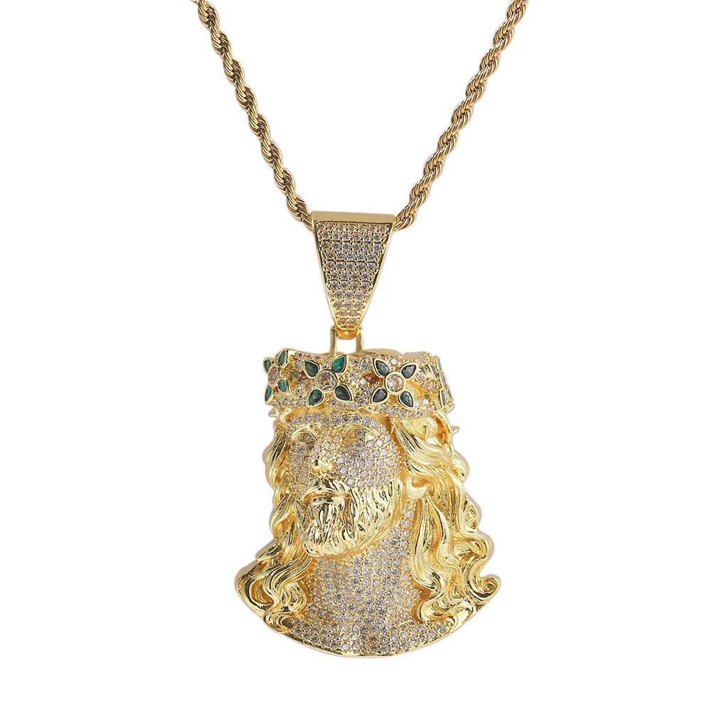 Фото Большая фигурка CZ в форме блестящего Bing Iced Out кулон ожерелье рок-рэпер модные ювелирные изделия в стиле хип-хоп BP317 №2