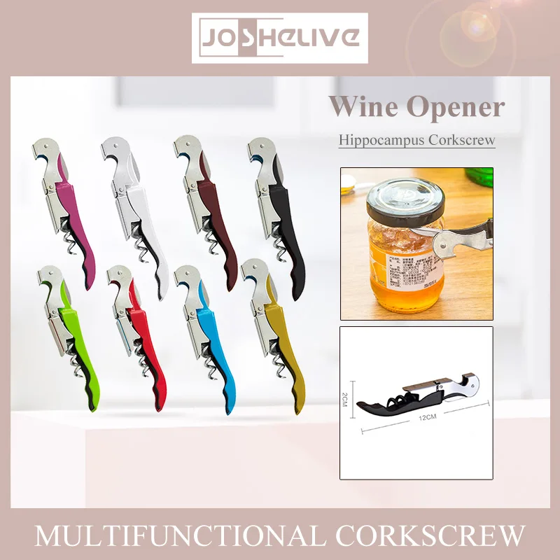 

1 Pcs Corkscrew MultiFunction Wine Beer Cap Bottle Opener Creative And Portable Stainless Steel Kitchen Bar Tools Openers