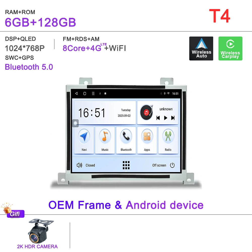 

8,4-дюймовый автомобильный стерео радиоприемник Android для Dodge Charger Challenger 2015-2019, сменный беспроводной Carplay и головное устройство Android Auto