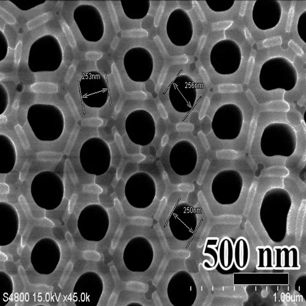 Индивидуальный шаблон DP065 с интервалом пор 65 нм двухпроходной AAO мембрана фильтра