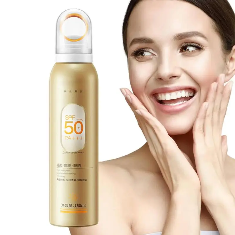 

SPF 50 PA+++ Sunscreen Spray Long Lasting And Waterproof Sunscreen Mist Moisturizing Sun Protection Spray For Face And Body