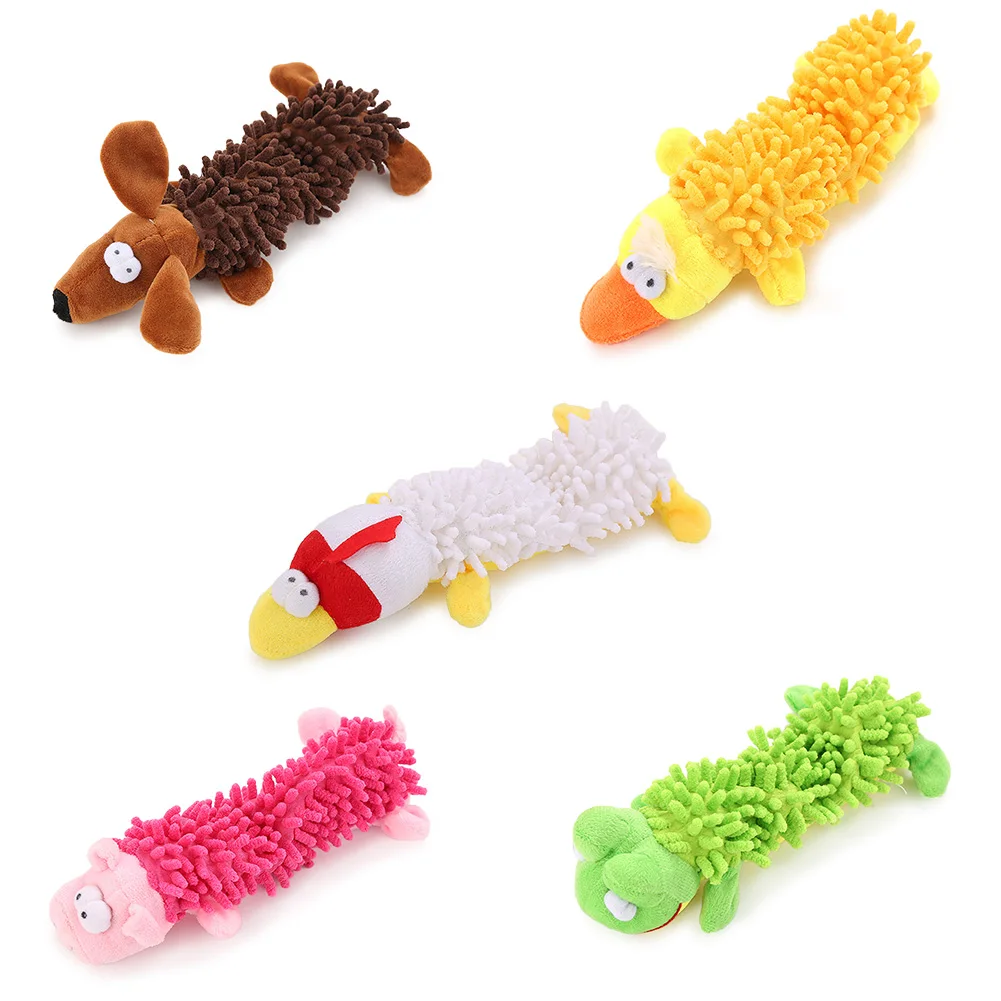 

Плюшевая игрушка для домашних животных, жевательные игрушки для собак, звуковой генератор в форме животного, высокая прочность, устойчивос...