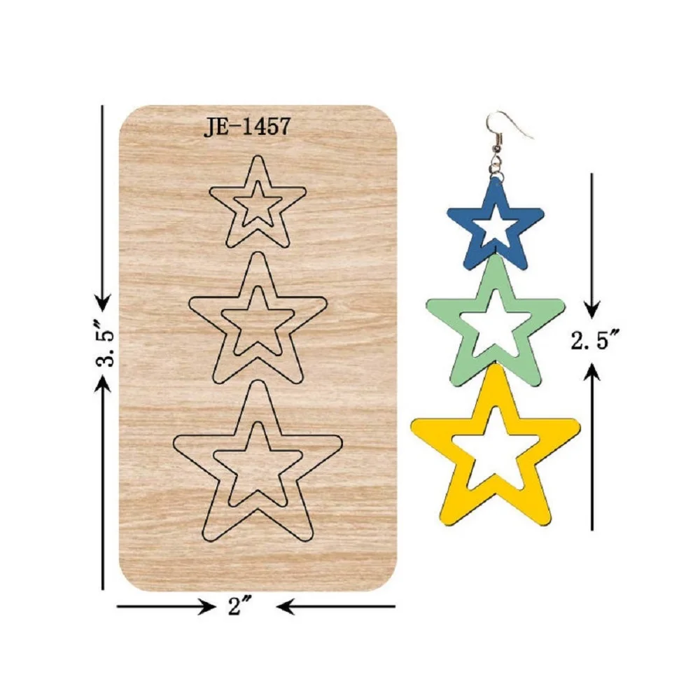 

New Die Cuts Earring Wooden Cuts Mold Suitable For Common Die Cutting Machines On The Market
