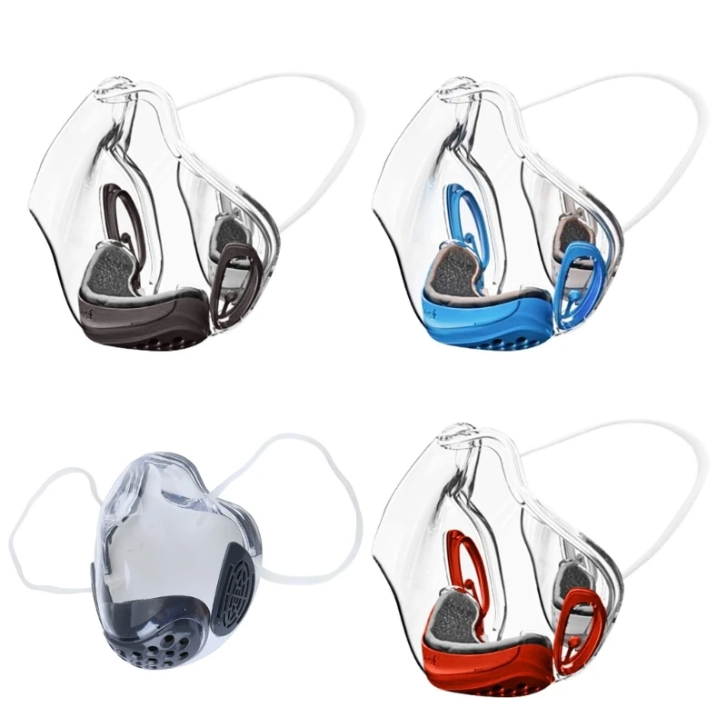 Дышащая защита для рта носа прозрачный щиток лица противотуманные маски