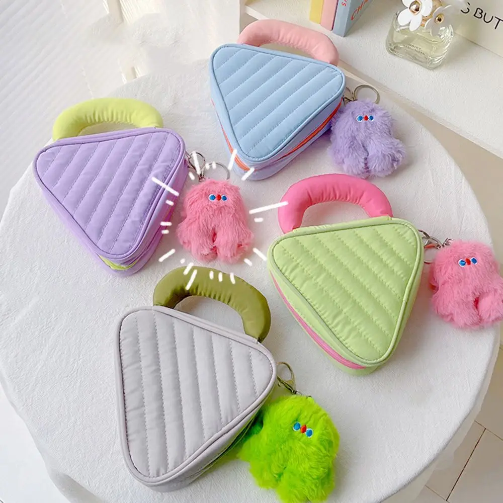 

Mini Travel Portable Portable Organizer Makeup Pouch Triangle Cosmetic Bag Toiletry Case Nylon Makeup Bag