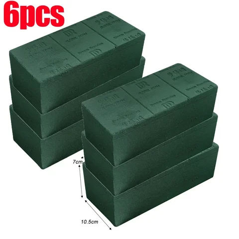 Зеленые пенопластовые блоки для цветов 6 шт.
