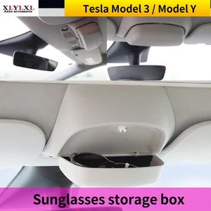 Glasses case for Tesla Model 3 sunglasses storage box for Tesla Model Y 2019-2022 in 