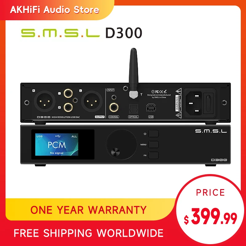 SMSL D300 Bluetooth 5,0 декодер DAC ROHM BD34301EKV чип XMOS DSD512 PCM768KHZ LDAC декодер с дистанционным управлением XLR/RCA выход