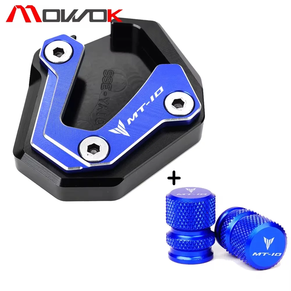 

Для Yamaha MT-10 FZ10 2016-2021 2023 2024 MT10 SP аксессуары для мотоциклов колпачки клапанов шин с ЧПУ подставка боковая подставка удлинитель