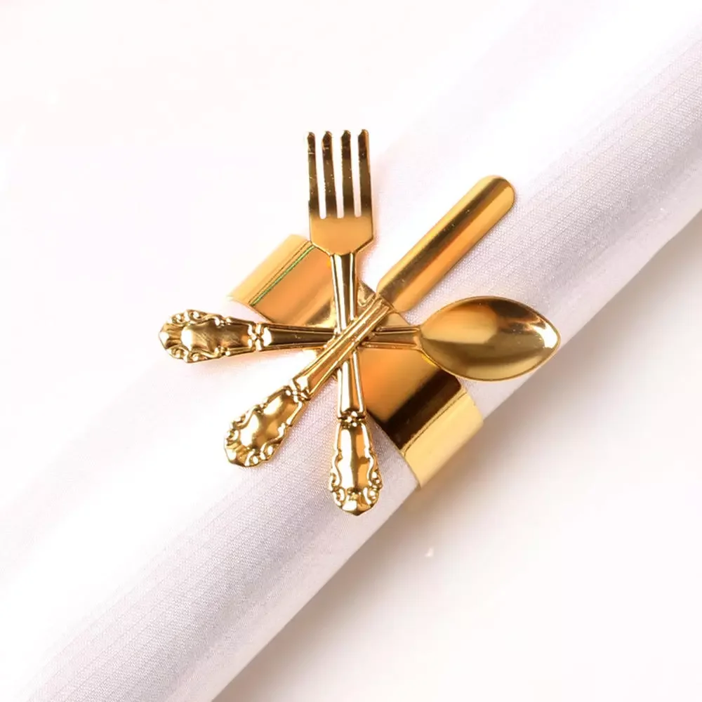

2022New Hotel Table Western Knife And Fork Spoon Napkin Buckle Napkin Ring Holder Cloth Ring Towel Buckle Dinning Table Home Dec