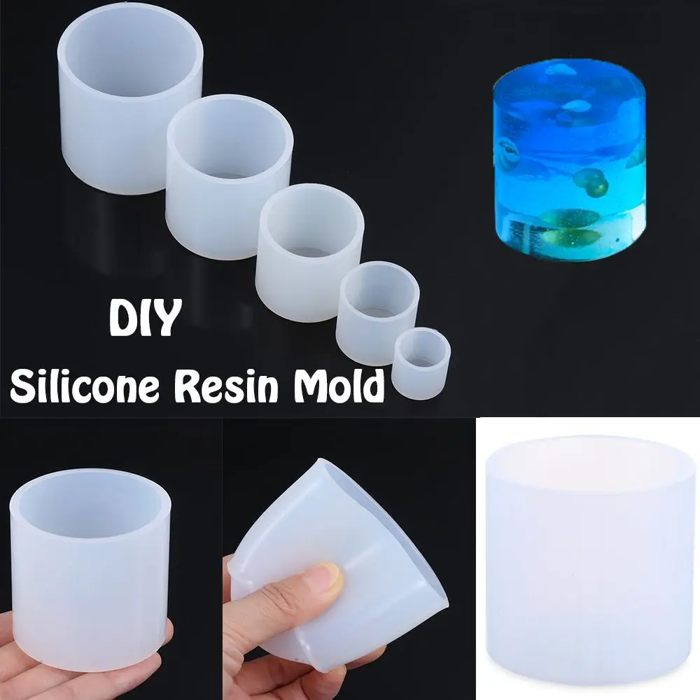 

DIY Candle Mould Jewelry Making Molds Handmade Cylinder Crystal Glue Resin Mold Silicone Casting Mould