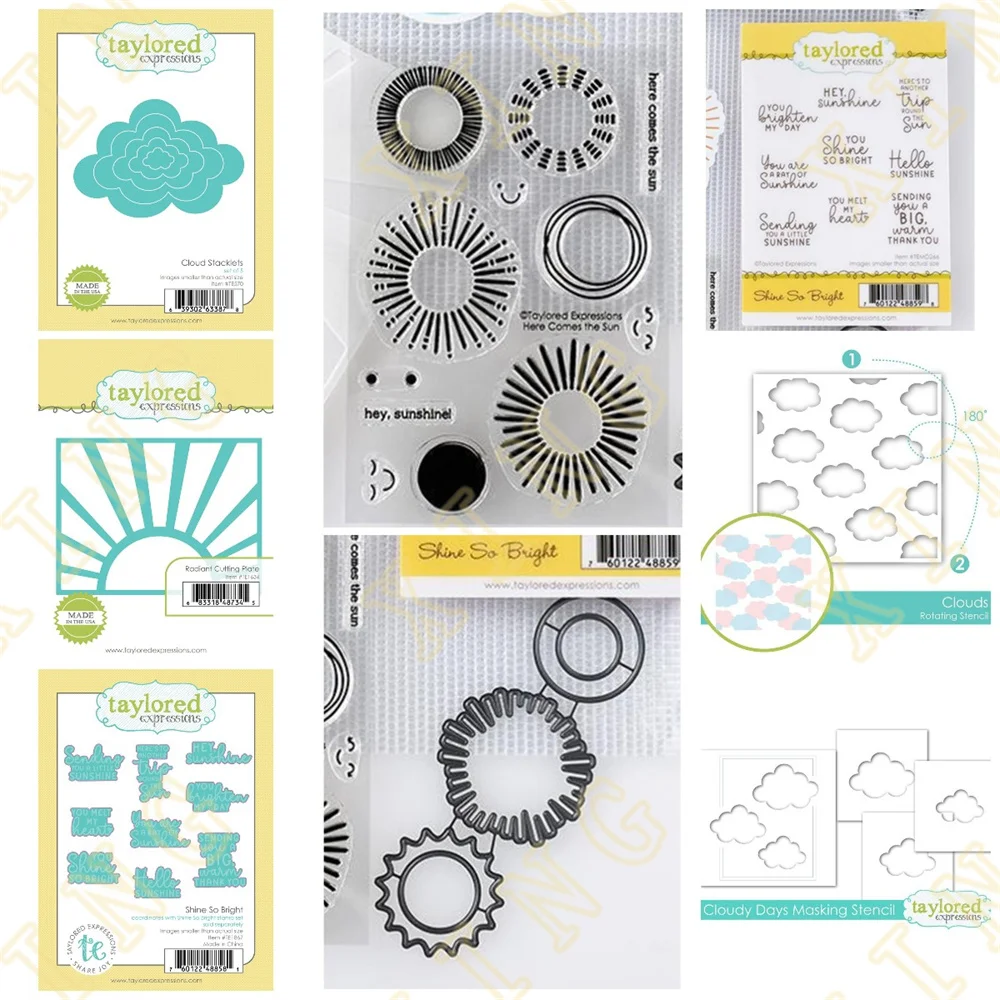 

Metal Cutting Dies Clear Stamps Stencil Cloud Sentiments Craft Embossing Make Paper Greeting Card Making Template DIY Handmade