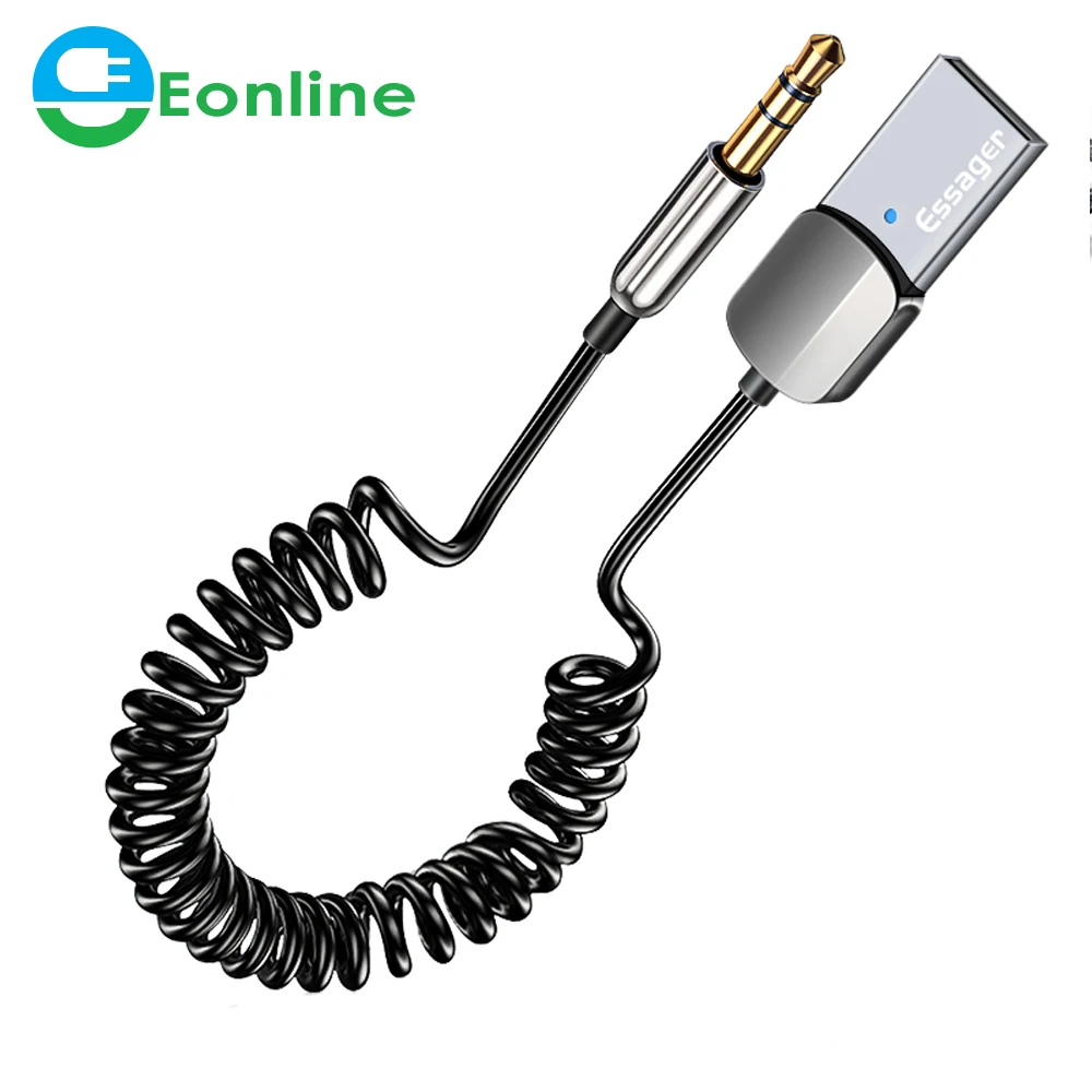 

Bluetooth Aux Adapter Dongle USB To 3.5mm Jack Car Audio Aux Bluetooth 5.0 Handsfree Kit For Car Receiver BT transmitter