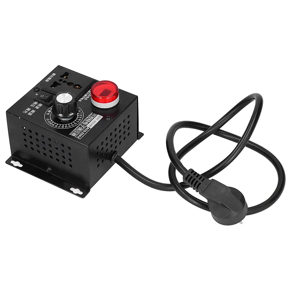 

4000W Voltage Regulator Adjustable Portable Industrial Household Fan Speed Stepless Controller Overload Protection