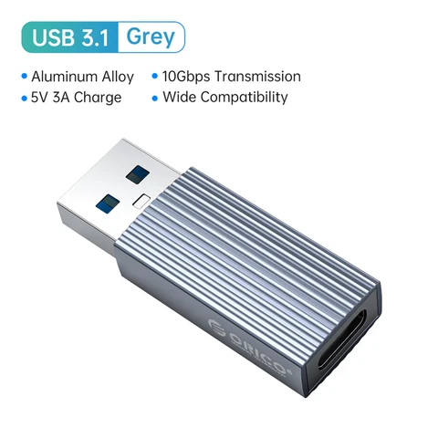 Адаптер ORICO USB 3,1 на Type-C, конвертер для быстрой зарядки и передачи данных, 10 Гбит/с