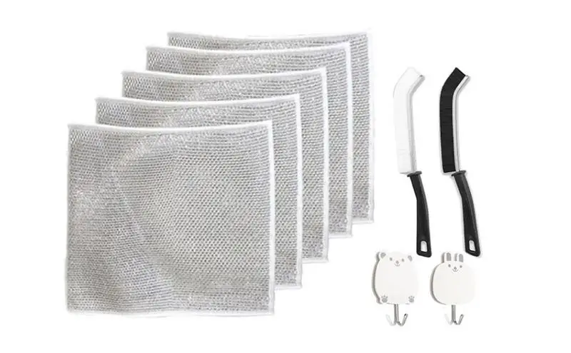 

Multifunctional Non scratch Wire Dishcloth steel wire dishcloth Non stick Oil Iron Dishrag dishcloth rags Wet & Dry Dish Cloth