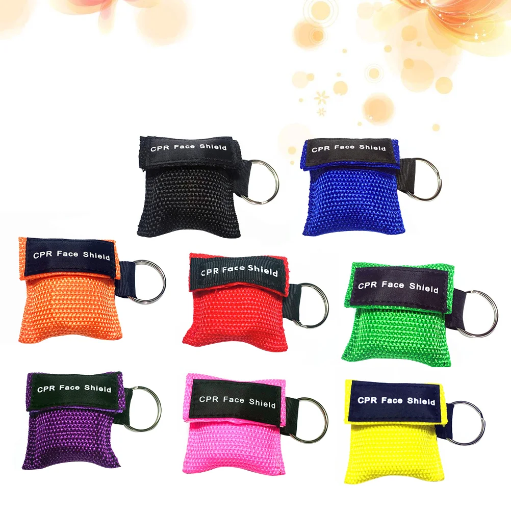 

CPR, 8 CPR Pocket with One Way, CPR Breathing Barriers, CPR Pocket Keychain Mask