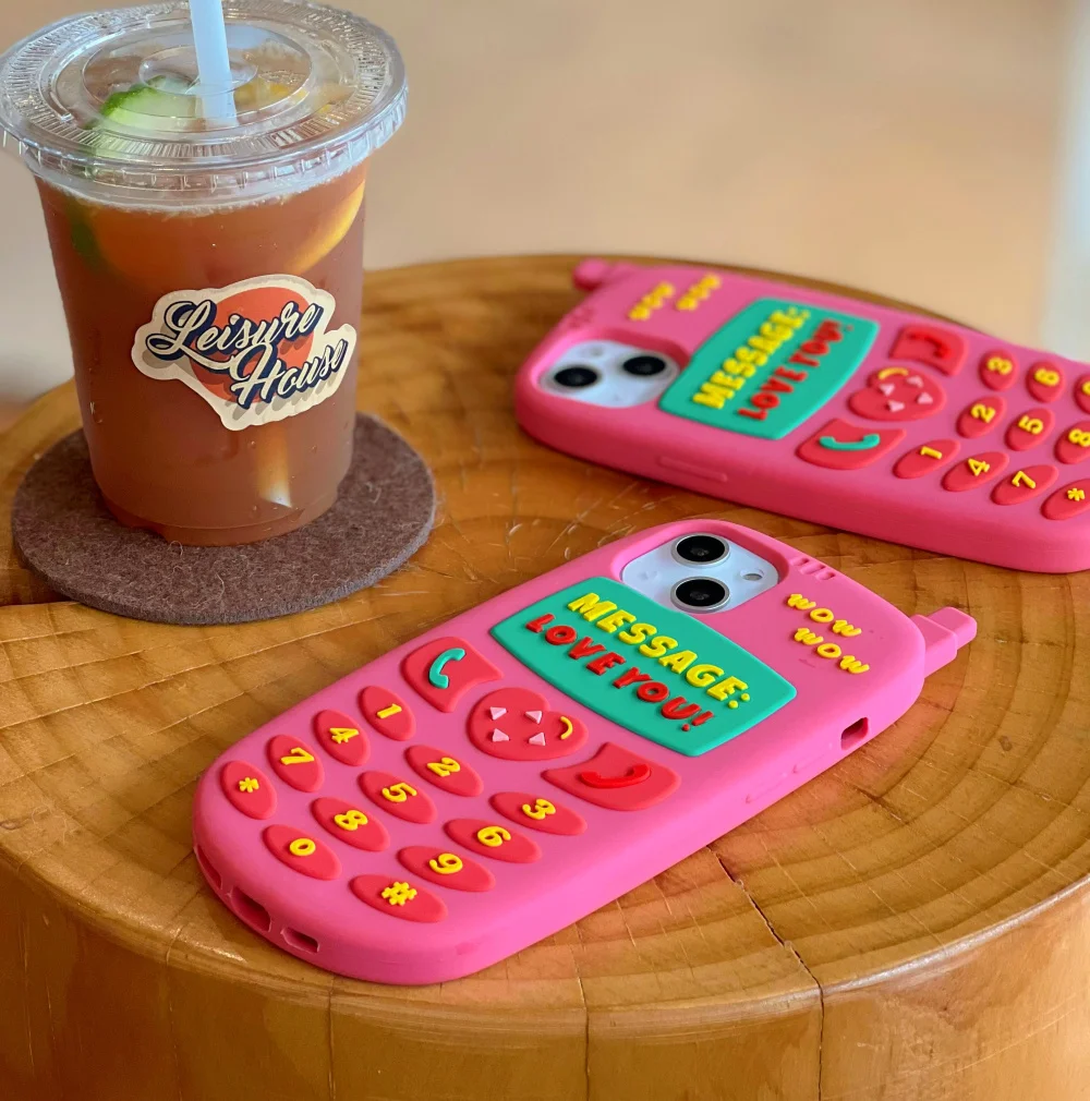 

Korean Cute Cartoon Rose Pink Cellphone Phone Cases for iPhone 11 12 13 Pro XS Max X XR SE 6 7 8 Plus Soft Silicone Back cover