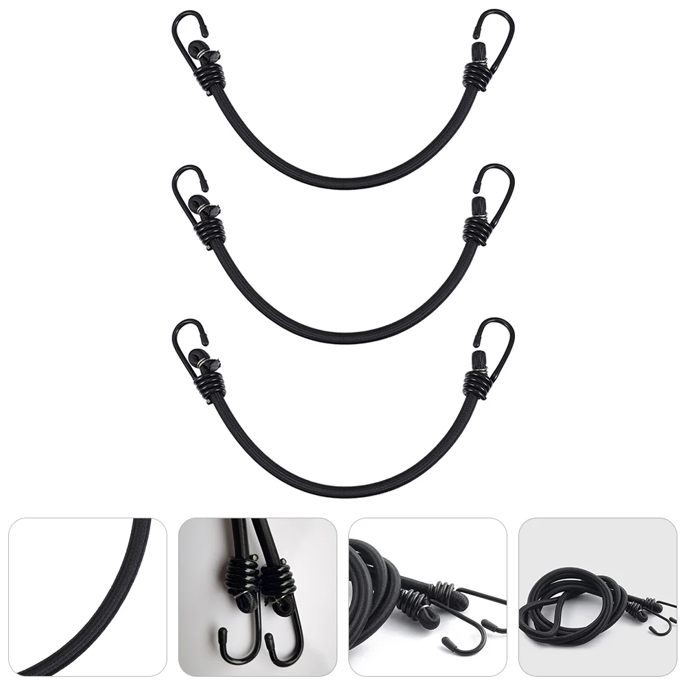 

3pcs Sports Rope Multi- Functional Binding Belt Tent Cord Tensioners Trunk Tie- Down Bungee Strap