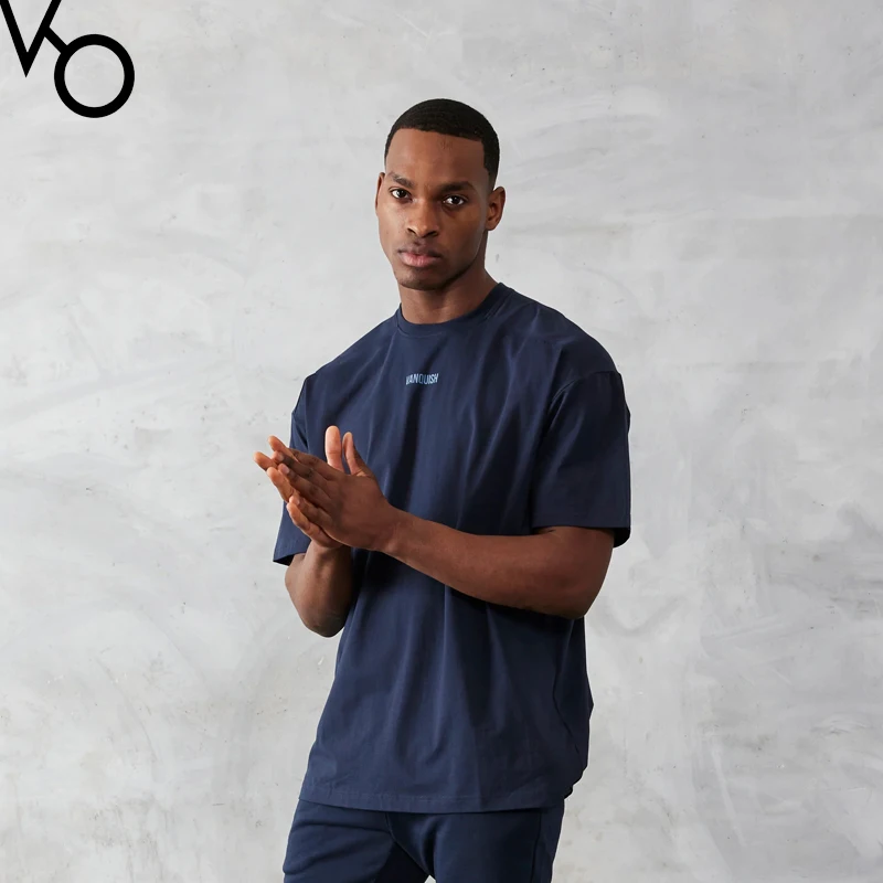 

2023 Summer Men's Oversized T-Shirt Jogger Gym Sports Fitness Cotton Round Neck Short Sleeve Outdoor basketball training T-Shirt