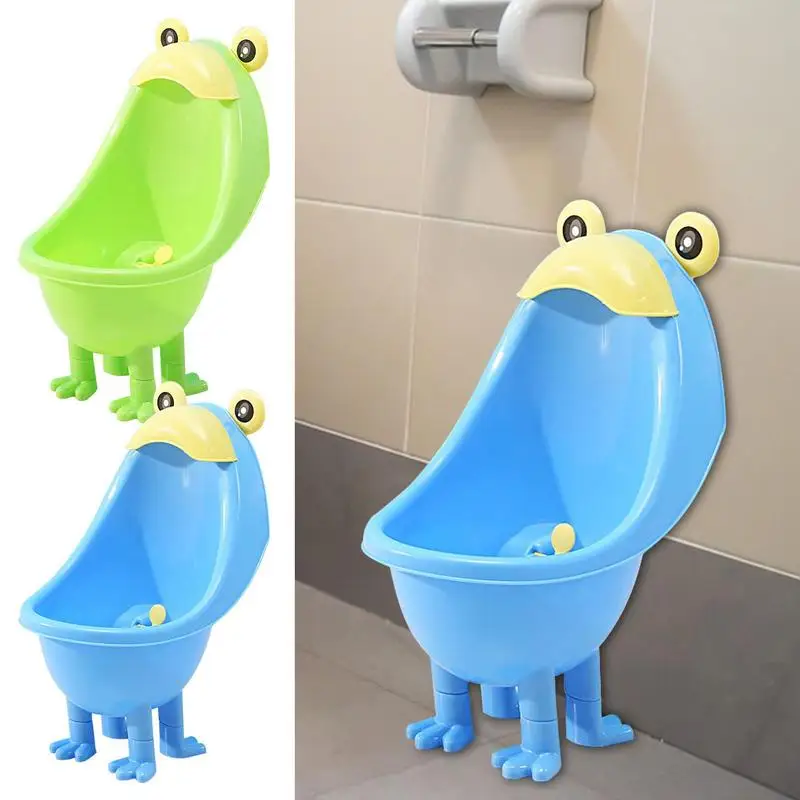 

Frog Pee Training Funny Aiming Target Windmill Cartoon Boy Urinal Potty Seat 13.7*9*8.2in Cartoon Frog Shape Potty Training Tool
