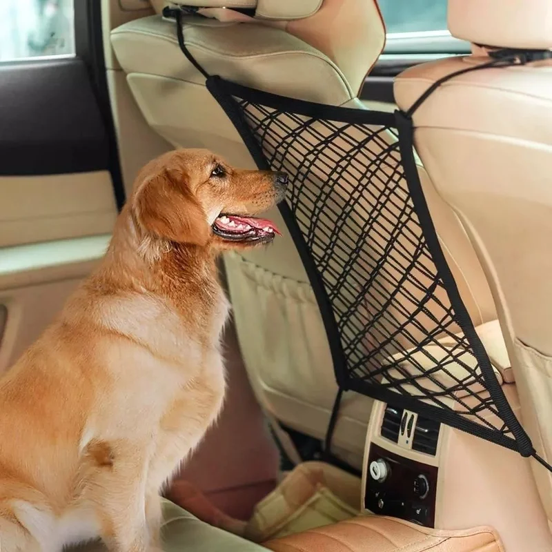 

pet Dog seat cover car protection net safety storage bag Pet Mesh Travel Isolation Back Seat Safety Barrier puppy accessories